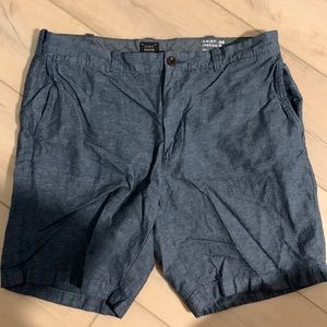 J Crew Stanton navy striped shorts